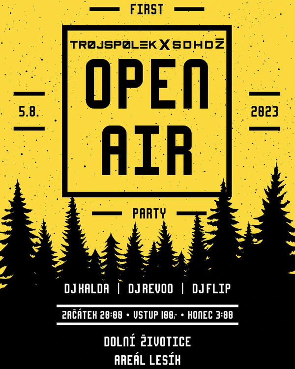 Plakát akce Open Air Party