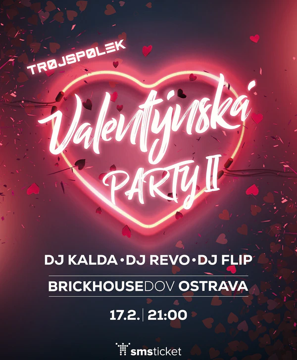 Plakát akce Valentýnská Party II