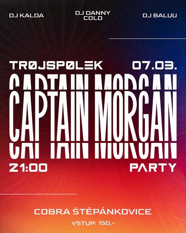 Plakát akce Captain Morgan Party
