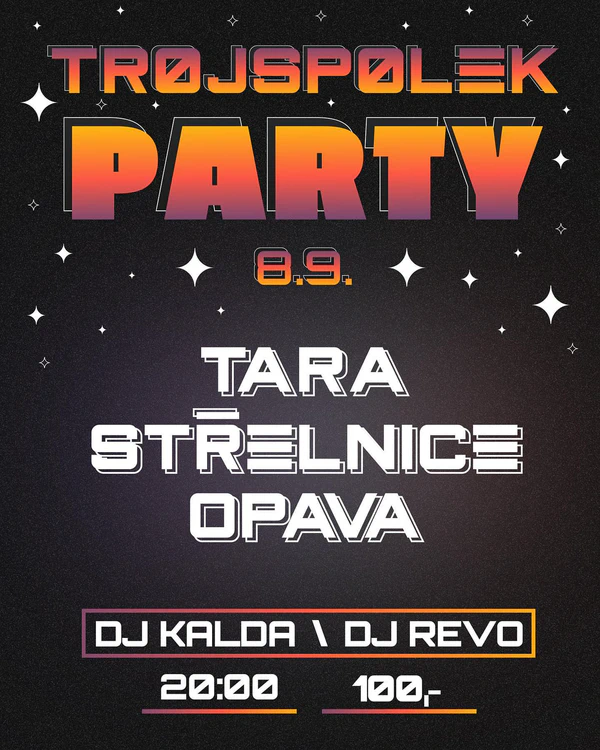 Plakát akce Trojspolek Party